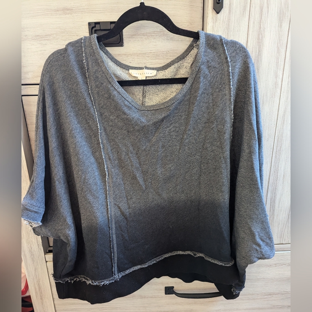 Lovestich oversized short sleeve sweatshirt